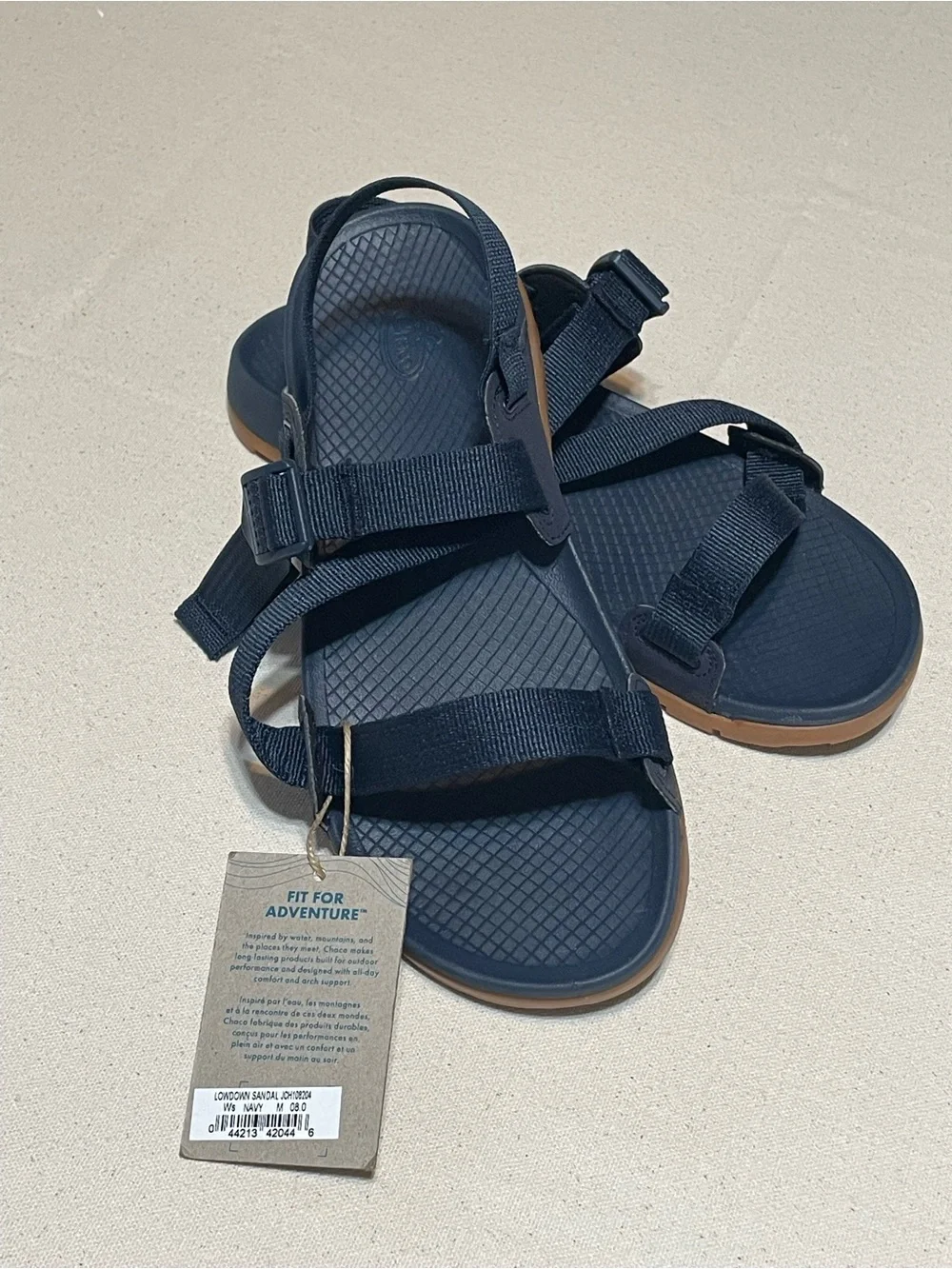 Chaco Women's Lowdown Sandals Navy Size 8 Blue Sport Strap Comfort Shoe